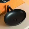 Lavabo da appoggio in Vetroceramica nero opaco 41x33 Anteprima dell’immagine prodotto 6