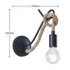 Lucande Wandleuchte Ropina, schwarz, Hanfseil, Höhe 25cm Produktbild-Vorschau 5