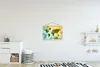 MuchoWow® Textilposter Weltkarte - Blau - Gelb 60x40 cm mit Produktbild-Vorschau 2