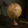 Globe décoratif rétro sur socle en bois, style vintage, 32 Voir les images du produit 4