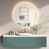 HOKO Design Badspiegel rund 60 cm Riga mit Metall Rahmen Produktbild-Vorschau 1