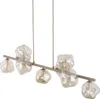 Pendelleuchte Metall Rauchglas G9 H: max. 141 cm Beige Produktbild-Vorschau 2