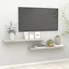 vidaXL Étagères suspendues 2 pcs. Gris béton 120x23,5x3,8 Voir les images du produit 2