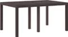 A brown poly-rattan garden table on a white background. Anteprima dell’immagine prodotto