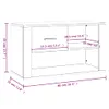 vidaXL Schuhschrank Grau Sonoma 80x35x45 cm Holzwerkstoff - Produktbild-Vorschau 10