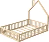 Letto per bambini Merax 140x190 cm con camino e sponda di Anteprima dell’immagine prodotto 7