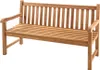 A wooden garden bench on a white background. Produktbild-Vorschau