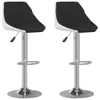 vidaXL Tabouret de bar 2 pcs. noir et blanc similicuir Voir les images du produit 1