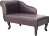 vidaXL Chaiselongue hnedá Imitácia kože Náhľad obrázku produktu 6