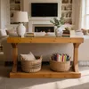 FATIVO Tavolo consolle lungo 120 cm – tavolo in legno con Anteprima dell’immagine prodotto 11