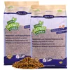 Two bags of pet food are shown, with a pile of the food in front. Produktbild-Vorschau