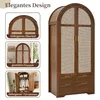 A product image showcasing a wooden wardrobe with multiple inset images highlighting design features. Anteprima dell’immagine prodotto