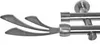 A close-up, studio shot of a double curtain rod with a decorative finial. Produktbild-Vorschau