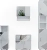 Set mobili bagno Vicco Irma Bianco lucido con inserti 4 Anteprima dell’immagine prodotto 1