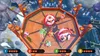 A group of cartoon characters are playing a game on a wooden platform. Produktbild-Vorschau