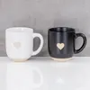 2er Set Steingut Tassen Schwarz Weiß 300ml Herz Produktbild-Vorschau 6