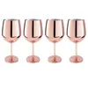 4er Set Edelstahl Weinglas Kupferfarben 400 ml Weinbecher Produktbild-Vorschau 1
