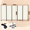 Jopassy Paravent auf Rollen 5 teilig Beige 284x181 cm Produktbild-Vorschau 7