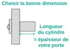Verrou à bouton Corvette pour porte d'entrée, cylindre Voir les images du produit 7