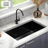 ANW HOME Lavello cucina 74x44 cm nero Graphite Nano acciaio Anteprima dell’immagine prodotto 6