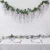 2pcs 7FT Künstliche Wisteria Vine Girlande Gefälschte Blume Produktbild-Vorschau 2