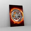 Bilder auf glas - Einteilig - Rad Flammen Felge - 70x100cm Produktbild-Vorschau 4