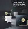 Toiletrolhalter aus Edelstahl, goud, ohne Bohren, Produktbild-Vorschau 6