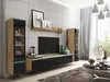 A modern living room with a wall-mounted entertainment unit. Produktbild-Vorschau