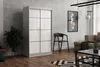 A modern living room with a wardrobe, chair, sofa, and coffee table. Produktbild-Vorschau