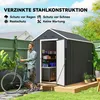 Outsunny Gerätehaus Stahl 4㎡ Gartenschrank mit Fenster Produktbild-Vorschau 4