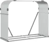 A silver firewood rack with a curved top, shown against a white background. Náhľad obrázku produktu