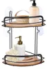 MSV 142662, Schwarz, Braun, Stahl, Holz, Matte, Saugnapf Produktbild-Vorschau 2