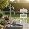 Zahradní vodní sloup – kulatý, 65 cm – nerezová ocel 304 – Náhled obrázku produktu 10