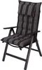 A striped high-back chair cushion on a white background. Produktbild-Vorschau