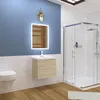 Waschtisch mit Unterschrank 60cm Alast Badmöbel Set Eiche Produktbild-Vorschau 2