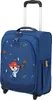 A blue children's rolling suitcase with a pirate theme. Produktbild-Vorschau