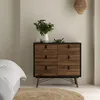 Rye Kommode 6 Schubladen mattschwarz, Walnuss Nachbildung. Produktbild-Vorschau 12