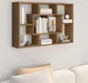 vidaXL Półka ścienna brązowy dąb 85x16x52,5 cm materiał Podgląd zdjęcia produktu 8