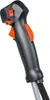A close-up view of a black and orange handle with controls, likely from a garden tool. Podgląd zdjęcia produktu