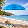 Hawaii Sonnenschirm Gartenschirm Strandschirm rund Ø1,6m Blau Polyester knickbar
