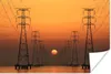 MuchoWow® Poster Strommasten und ein Sonnenuntergang in Produktbild-Vorschau 1