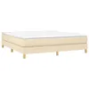 vidaXL Boxspringbettgestell Creme 160x200 cm Stoff Produktbild-Vorschau 3