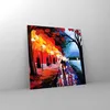 Bilder auf glas - Grafik Abbildung See Abend - 30x30cm - Produktbild-Vorschau 4