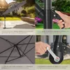 Parasol 350 cm avec housse de protection - gris Voir les images du produit 4