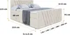 A diagram showing the dimensions of a bed. Produktbild-Vorschau