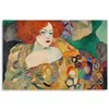 Leinwandbild Rothaarige Frau – G. Klimt 90x60 Feeby Bunt Produktbild-Vorschau 3