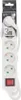 A white power strip with five outlets and a red on/off switch, presented in its packaging. Anteprima dell’immagine prodotto