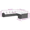 10-tlg. Garten-Sofagarnitur mit Kissen Beige Poly Rattan Produktbild-Vorschau 3