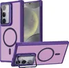 Multiple views of a purple phone case with a magnetic ring and a kickstand. Produktbild-Vorschau