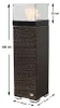 Ethanol-Feuersäule Braun Poly-Rattan, 120 cm hoch, 33x33 Produktbild-Vorschau 4